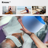 Kresec Blue 8 Inch 432Hz Perfect Pitch Crystal Singing Bowl G Note (¡À10 cents) Throat Chakra with O-ring and Mallet for Meditation, Yoga, Spiritual and Body Healing and Energy Cleansing Blue G Note