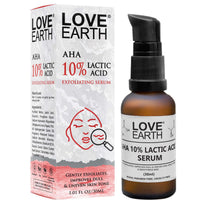 Love Earth AHA 10% Lactic Acid Serum With Organic Carrot Root & Hyaluronic Acid For Hyperpigmentation, Dark Spots & Ageing 30 ML