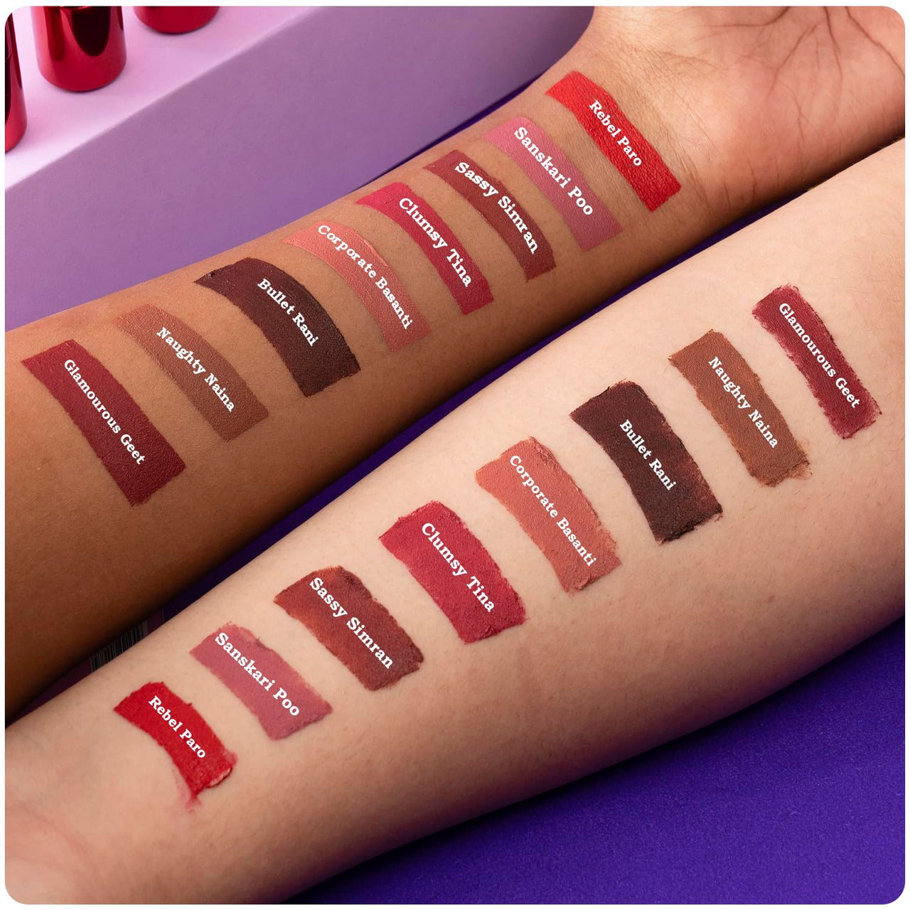 lumsy Cat Clumsy Tina Matte Lipstick – Magenta Shade | Long Lasting, Waterproof, Smudge-Proof & Non-Sticky | Bold Pink Lipstick for Women & Dusky Skin Tone | Hydrating Daily Use Lip Makeup for Office, College & Party