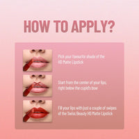 Swiss Beauty Hd Matte Pigmented Smudge Proof Lipstick | Creamy Matte Long Stay Lipstick | Dark Brown, 3.4g