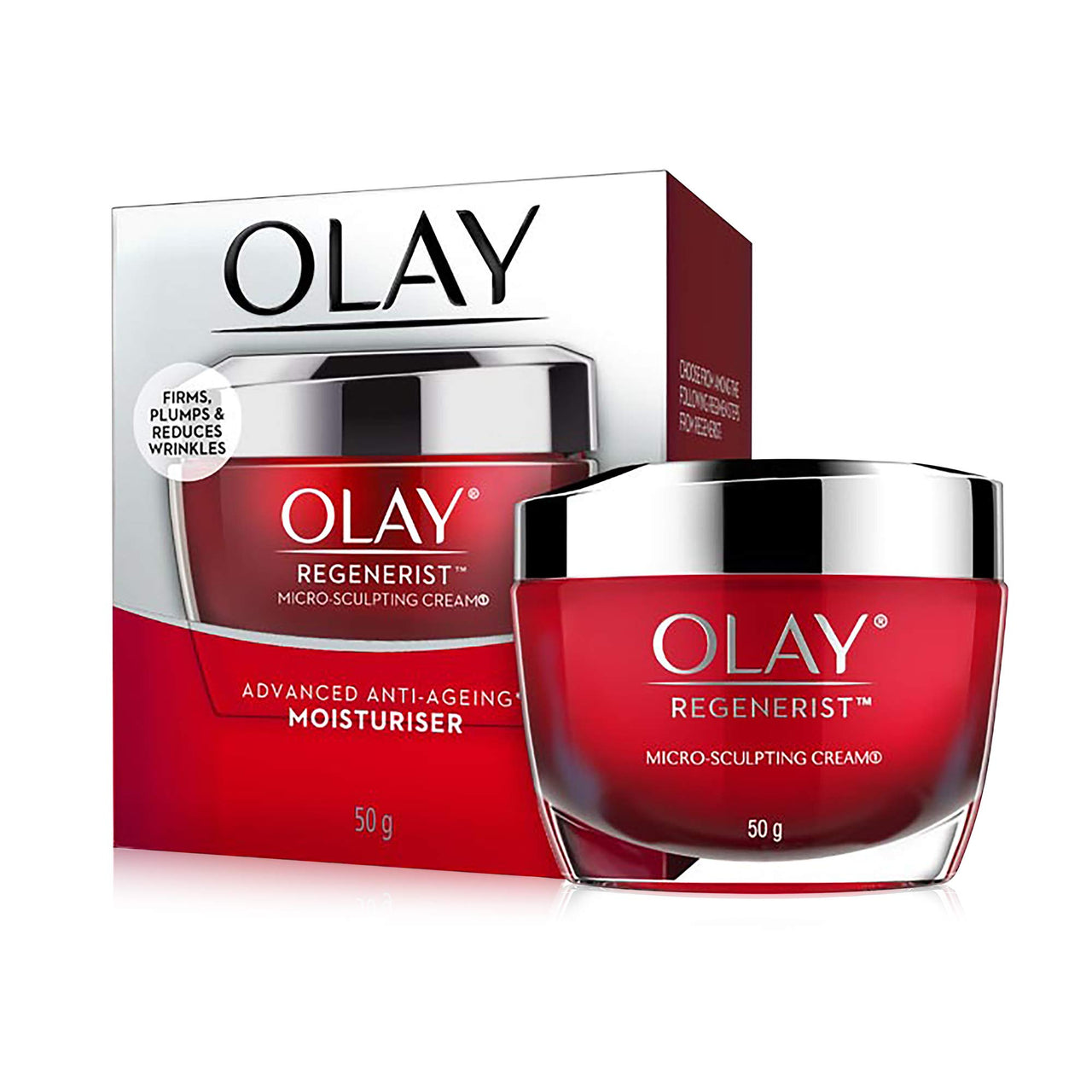 Olay Day Cream Total Effects 7 in 1, Anti-Ageing SPF 15, 50g & Olay Day Cream Regenerist Microsculpting Moisturiser (NON SPF), 50g