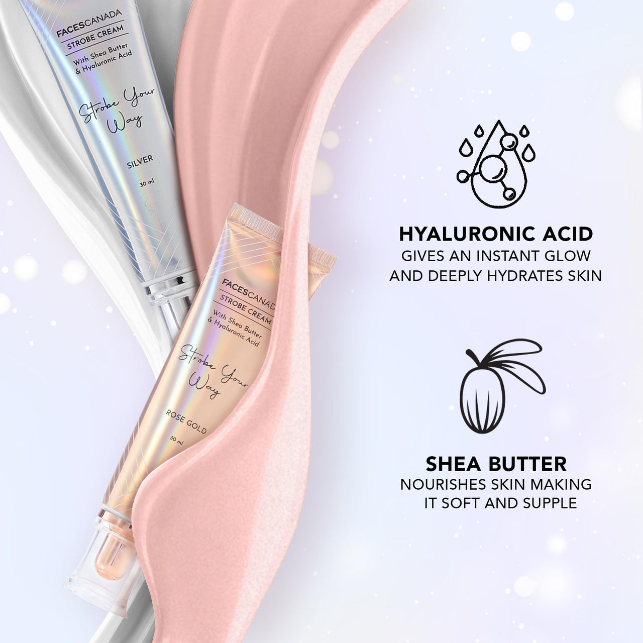 FACESCANADA Strobe Cream - Silver & FACES CANADA Strobe Cream - Rose Gold