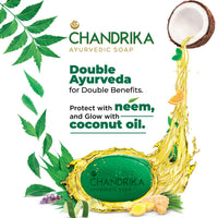 Chandrika Ayurvedic Soap Classic| Handmade Soap for Naturally Radiant Skin| For All Skin Types| 125g (Pack of 6)