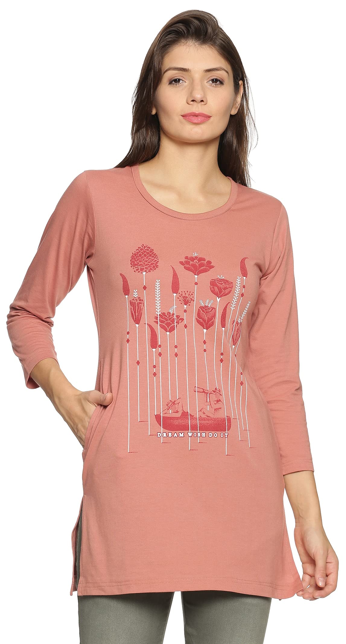 In Love Women's  Long Knee Length Night Wear Tshirts