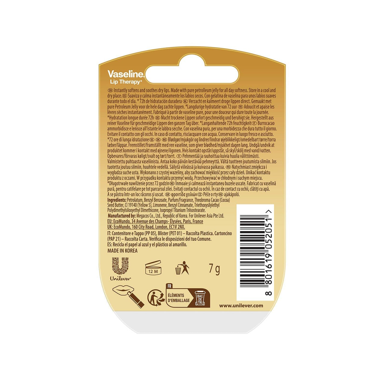 Vaseline Lip Therapy, Creme Brulee 0.