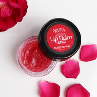 Nourish Mantra Rose Repair Lip Balm with SPF/Made with Rose Extracts, Olive oil, Shea Butter, Vitamin E and Avocado Oil/For Dry, Chapped and Dark Lips/ 12gms