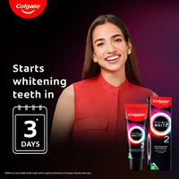 Colgate Visible White O2, Teeth Whitening Toothpaste (50g) for noticeably whiter teeth starting in 3 days. Peppermint Sparkle with Active Technology, Enamel Safe Teeth Whitening (Pack of 2)