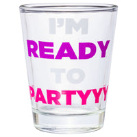 Silver Buffalo Bridesmaids Multi Quote 4-Pack Mini Glass Set, 1.5 Ounces