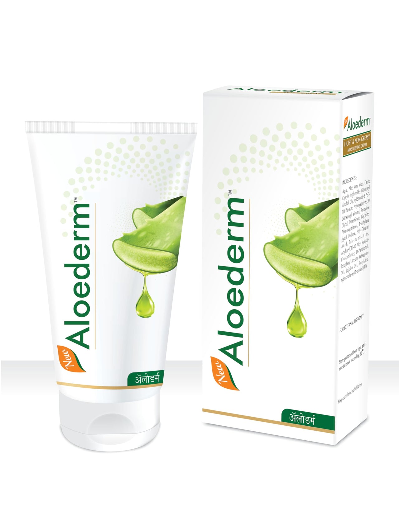 Aloederm Skin Cream For Treating Dry Skin, Cold Processed Aloevera, Delays Ageing, 50g