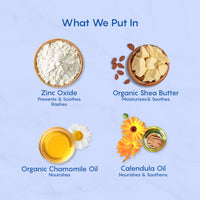 The Moms Co Natural Baby Lotion (200 ml) & Baby's  Diaper Rash Cream with Zinc Oxide, Chamomile and Jojoba Oils with Oat Protein (2