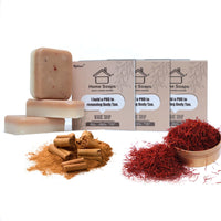 Home Soaps Sandalwood & Saffron Magic Soaps For Bath (100 Gms) | Paraben Free | Chandan & Kesar Bath Soap | Handmade Soaps For Glowing | Skin Brightening Soap For Men & Women (Pack Of 3)