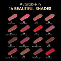 Beauty Berry Bold Babe Non-Transfer Matte Lipstick | Highly Pigmented, Lightweight, Smudge Proof & Waterproof Lipstick | Single Swipe Application, Long Lasting Lipstick for Women (Hot Red)