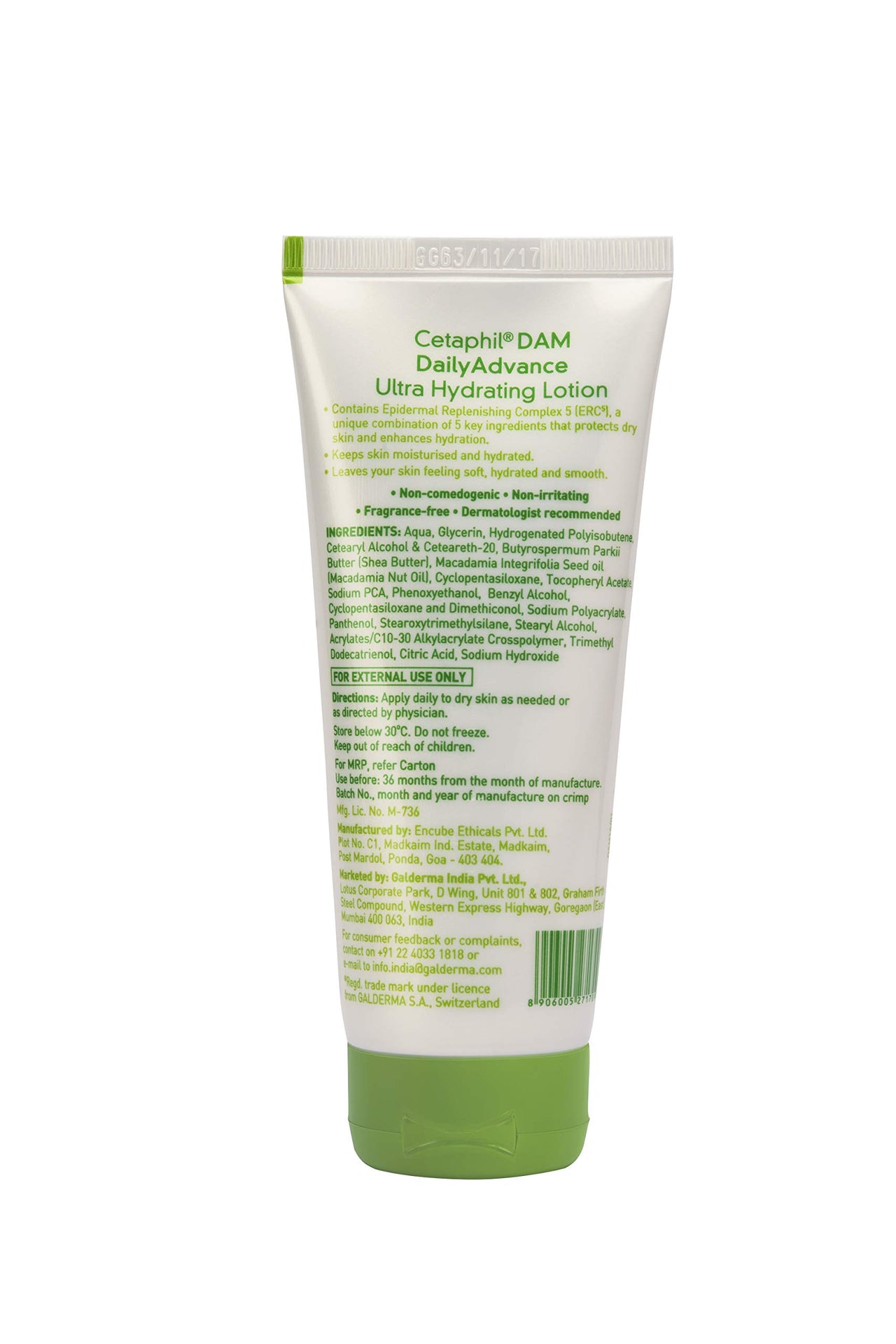 Cetaphil Daily Advance Ultra Hydrating Lotion, 100g and Cetaphil Cleansing And Moisturising Syndet Bar, 75g