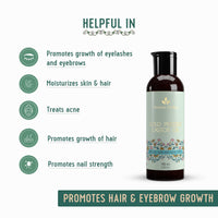 Avimee Herbal Keshpallav Cold Pressed Organic Castor Oil - 100 ml | for Hair Growth & Adds Shine | Strengthens Hair, Repairs Damaged & Dry Skin, Strong Nails | with Vitamin E & Mineral Oil