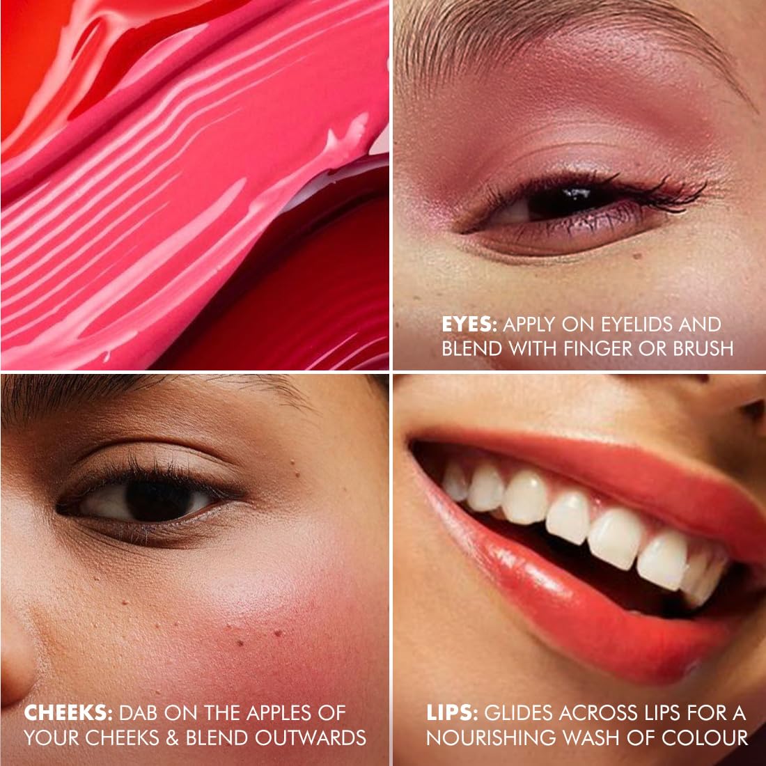 mCaffeine Shades Lip & Cheek Glow Tint | Multipurpose & Blendable | Longlasting Dewy Finish | Hydrating & Nourishing | Highly Pigmented Gel Formula | Lipstick | Blush for Women - Shade: Scarlet | 3 ml