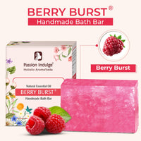 Passion Indulge Handmade Soap Natural Berry Burst Bath Bar - (Strawberry) (Pack of 3)