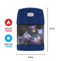 Disney Pixar Lightyear THERMOS FUNTAINER 10 Ounce Stainless Steel Vacuum Insulated Kids Food Jar with Spoon