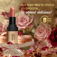 FACES CANADA Comfy Matte Velvet Touch Lipstick - Rose Macaron 09, 4.2g | Velvety Matte Finish | 8HR Longstay | Intense Colour | Hydrating Lips | Smooth Application