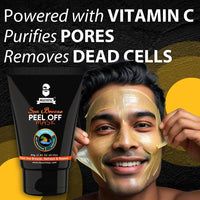 Muuchstac Sea Breeze Peel Off Mask For Men | Blackhead, Acne & Dead Skin Removal Face Pack (Pack of 2, 80 g each)