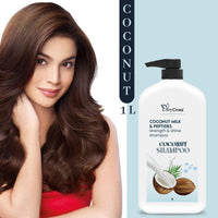 TryOnes Coconut Shampoo for Dull Hair with Coconut Milk and Peptides for Strong & Shiny Hair I Soft, silky hair I Shampoo for Women and Men | 1000ml