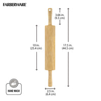 Farberware 5215807 Classic Wood Rolling Pin, 17.75-Inch, Natural