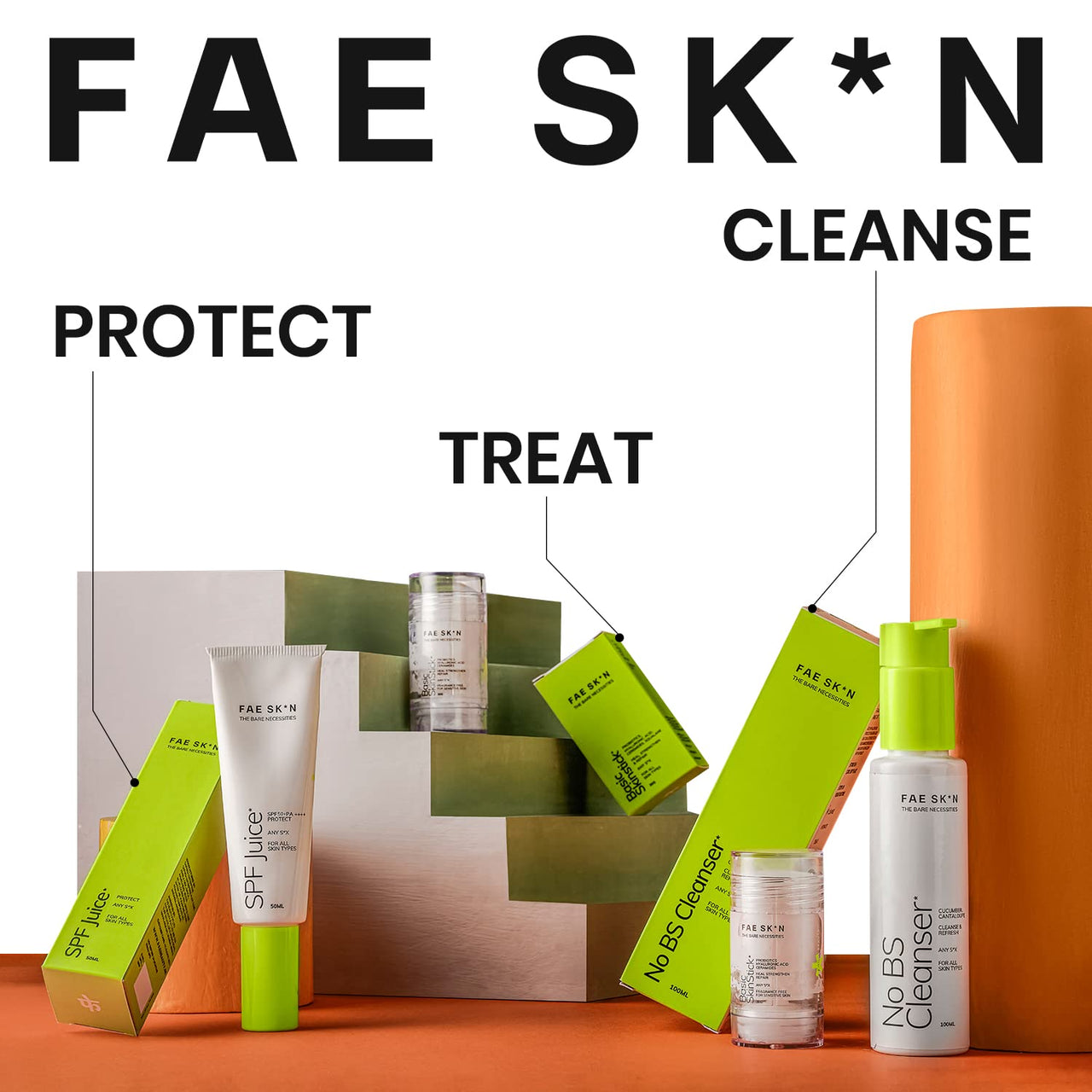 FAE Beauty Gentle Face Cleanser With Cucumber & Cantaloupe Extract | Does Not Strip Natural Oils From Skin | Effectively Removes Dirt & Grime | For All Skin Types | Vegan 100ml
