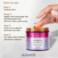 AURAVEDIC Kumkumadi Gel for Brightening & Glow Pack of 2 - Kumkumadi to Purify, Detox, Glow & Renew Face & Skin | Beauty Ritual for Women and Men