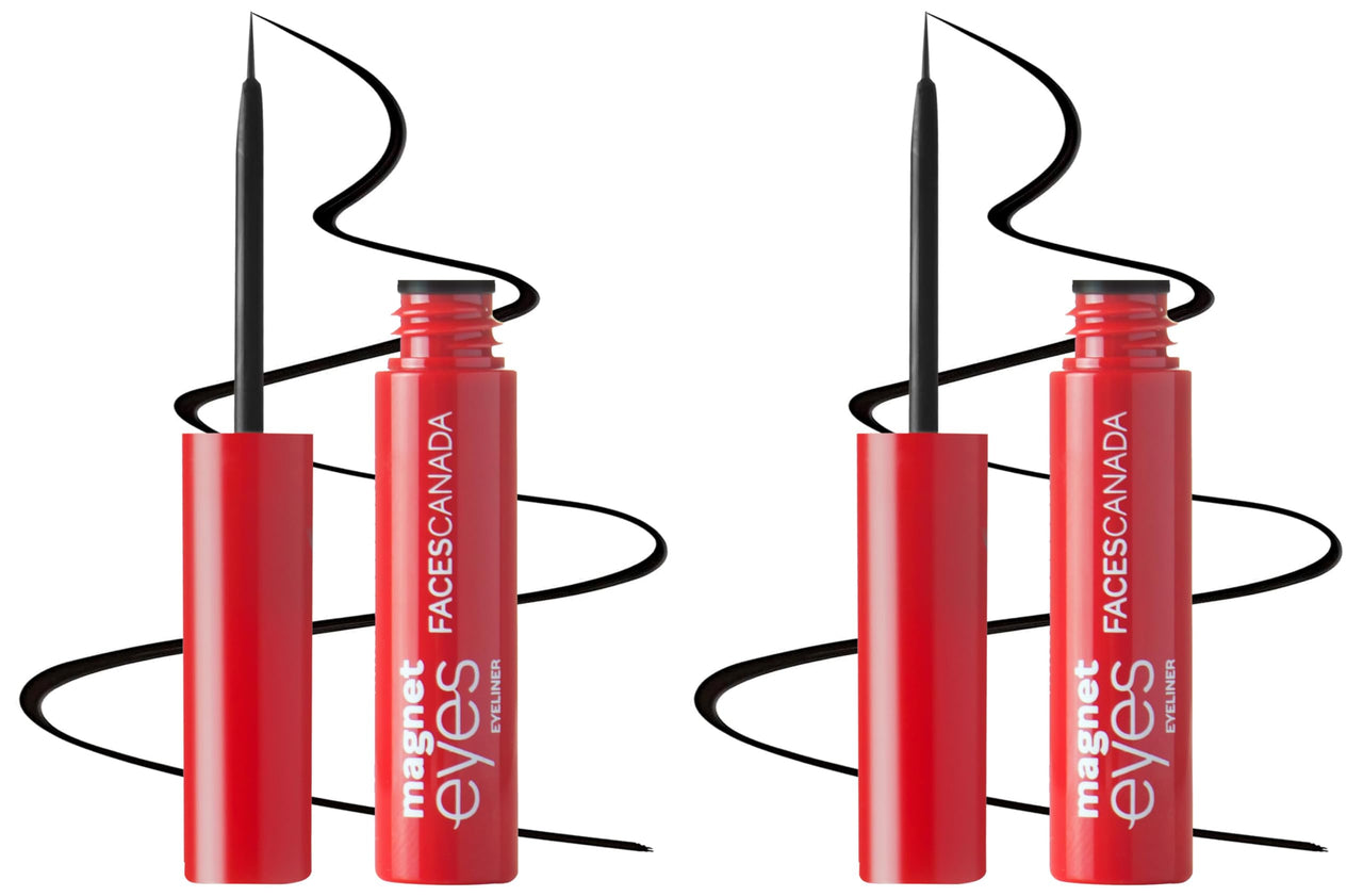 FACESCANADA Magneteyes Liquid Eyeliner - Black,3.5Ml|Intense Matte Finish|Quick Drying|24Hr Long Lasting|Fine Tip For Precise Smooth Application|Almond Oil Enriched|Waterproof|Smudgeproof