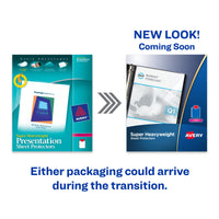 Avery Diamond Clear Super Heavyweight Sheet Protectors, Easy Load, 50 Document Protectors (74130)