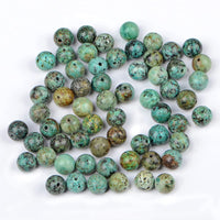 Bymitel 210pcs Natural Crystal Beads Stone Gemstone Round Energy Healing Loose Beads with Stretch Cord for Jewelry Making Bracelets Anklets (African Turquoise, 4mm 210pcs) African Turquoise