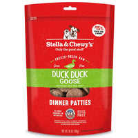 Stella & Chewy's  Freeze Dried Raw Dinner Patties – Grain Free Dog Food, Protein Rich Duck Duck Goose Recipe – 25 oz Bag 1.56 Pound (Pack of 1)
