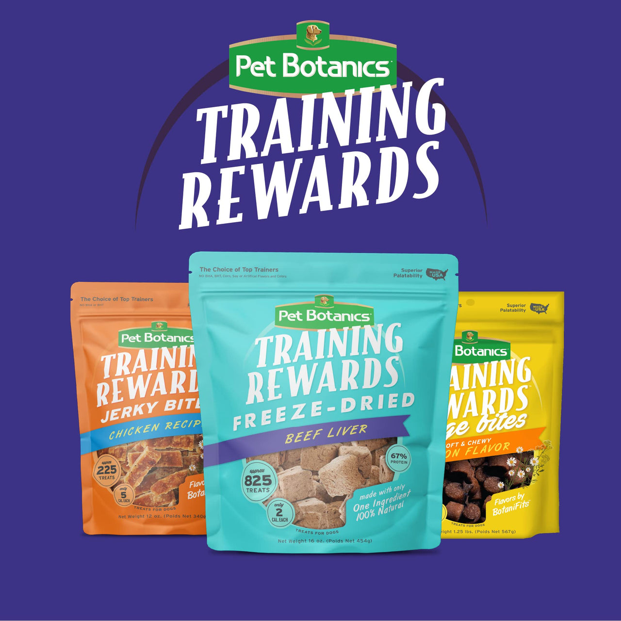 Pet Botanics 16 oz. Pouch Training Reward Freeze Dried, Beef Liver Flavor, with 825 Treats Per Bag, The Choice of Top Trainers 1 Pound (Pack of 1)