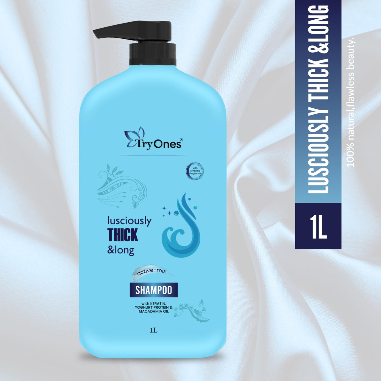 TryOnes Lusciously Thick And Long Shampoo Anti Hairfall Shampoo with Hair Fall Control and Helps Grow Long Hairs, Shampoo for women & men 1000 ml