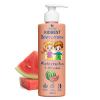 HealthBest Kidbest Body Lotion for Kids | Anti-Bacterial | Normal Skin, Sensitive Skin & Dry Skin | Tear, Paraben, SLS free | Watermelon Flavor | 500ml