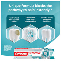 Colgate Sensitive Plus Toothpaste, Tooth Paste With Pro Argin Formula for Sensitivity Relief, 140gm (Combo Pack Offer)