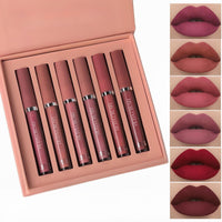 HUDACRUSH HUDA CRUSH 6-Piece Liquid Matte Nude Lipstick Set - Velvet Waterproof Mini Lipsticks for Women, Non-Stick Formula