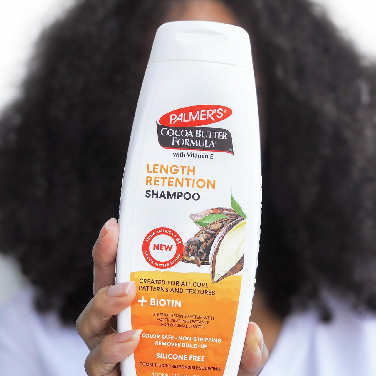 Palmer's Cocoa Butter & Biotin Shampoo for Hair Length Retention, Strengthening & Enhanced Shine - 400ml