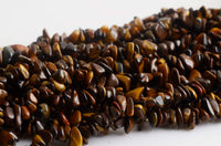 Natural Chip Stone Beads Tiger Eye 5-8mm About 400 Pieces Irregular Gemstones Healing Crystal Loose Rocks Bead Hole Drilled DIY for Bracelet Jewelry Making Crafting (5-8mm, Tiger Eye)