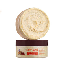 Naturali Ubtan Brightening Body Scrub | With Superfoods Saffron & Turmeric | Exfoliates | Removes Tan | Boosts Skin Glow | Paraben-free | For All Skin Types | 200gms