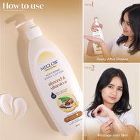 Meglow Pro-Care Moisturizing Body Lotion | Enriched With Shea Butter | Nourished and Smooth Skin | Hydrates & Moisturizes Skin | For Women & Men | Suitable for Normal to Dry Skin - 500mL