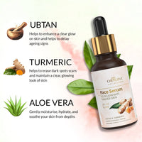 Origine Naturespired Face Serum to Rejuvenate Tanned Skin | Tan Removal Serum with Ubtan & Turmeric | Serum Help Reducing Wrinkles & Fines Lines, Dark Spots Face Serum | SLS & Paraben Free, 30 ml