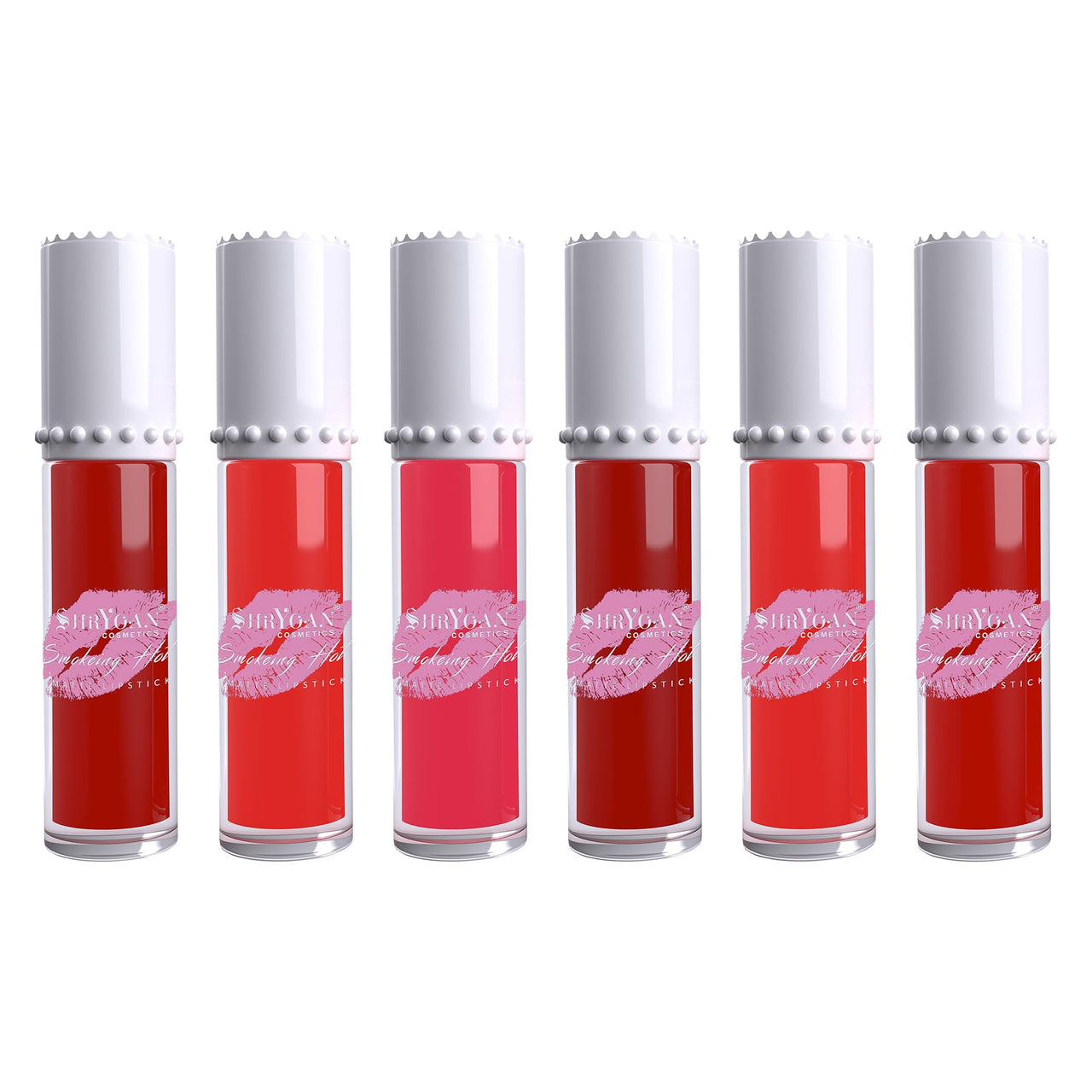 Shryoan Lippi Gift Matte Lip Gloss | Matte Finish & Waterproof and Smudge Proof & Hydrating, Light Weight, Long Lasting, High Shine & Soft Natural Liquid Lip Gloss (6ml X 6 Pcs) (C)