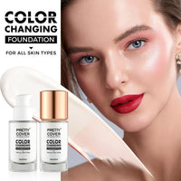 PRETTY COVER Colour Changing Foundation – Adaptive Formula for Perfect Skin Tone Match & Natural Finish