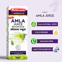 Baidyanath Asli Ayurved Amla Juice 1L - Cold-Pressed, Pure & Natural Amla Juice, Rich In Vitamin C, Supports Immunity & Digestion