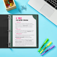 Avery Corner Lock Document Sleeves for 3 Ring Binders, 1 Sage Green Plastic Sleeve (47836) 1 Cover