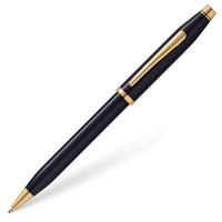 Cross Century II Ballpoint Pen, Black Lacquer with 23KT Gold-Plated Appointments Black Lacquer / 23KT Gold