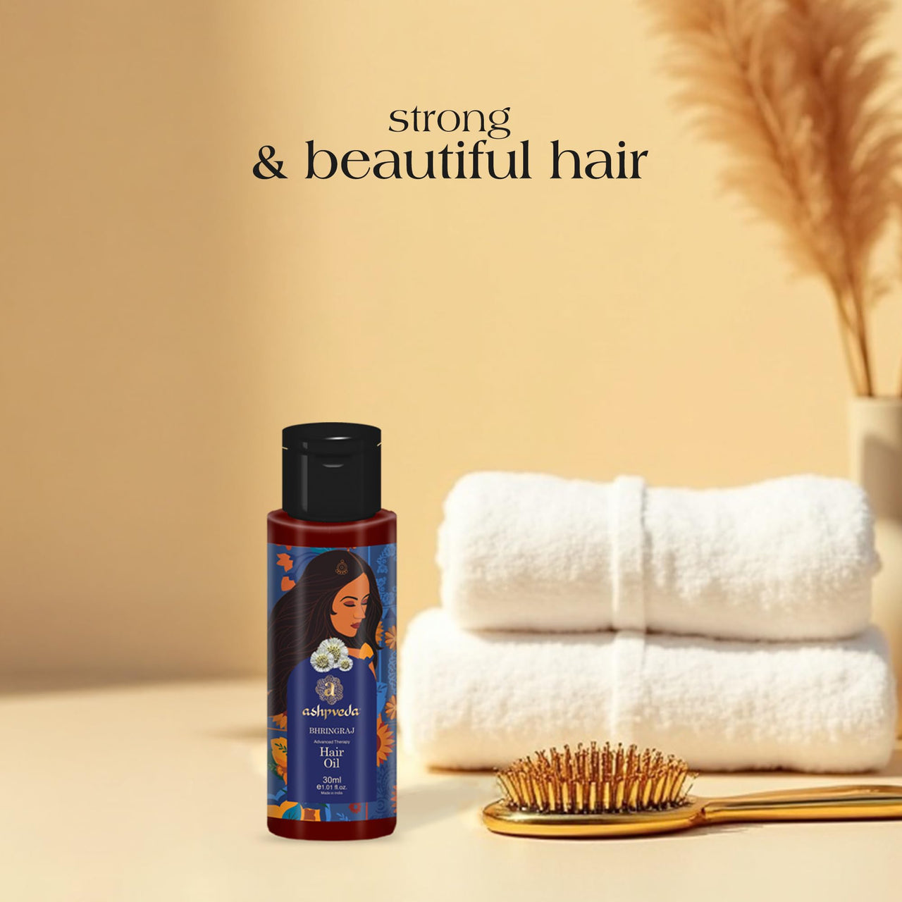 Ashpveda Bhringraj Advanced Hair Therapy Head Massage Oil | Essential Ayurvedic Herb Enriched Hair Oil for Headache Relaxation & Stress | Natural Hair Growth & Shine (30 ml)