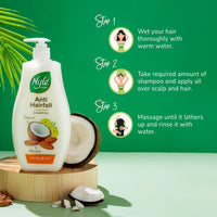 Nyle Naturals Anti-Hairfall Shampoo | For Hairfall Control | With Coconut Milk, Badam and Amla |Gentle & Soft Shampoo For Men & Women |400ml