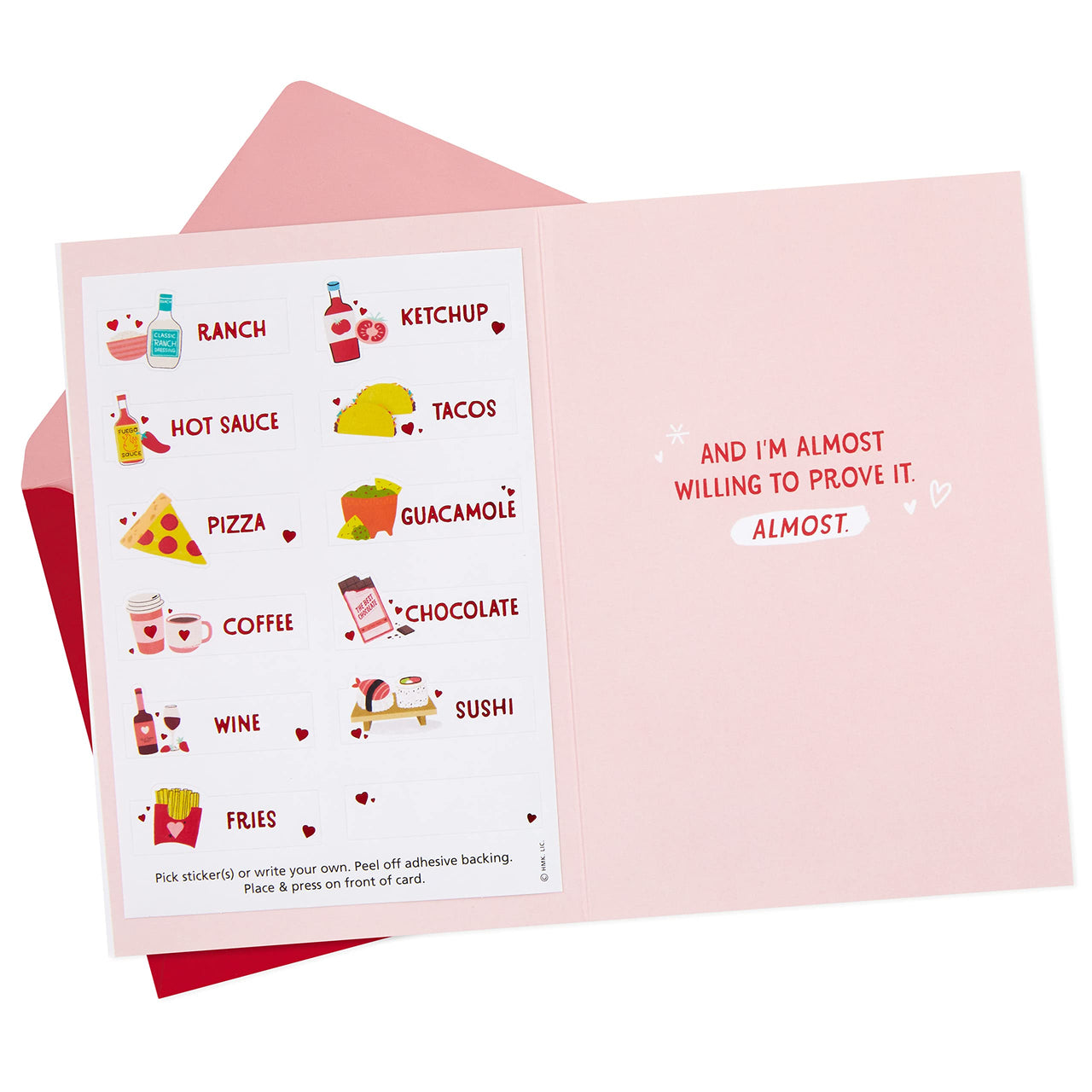 Hallmark Funny Anniversary Card, Love Card, Romantic Birthday Card (I Love You More Than Fill in the Blank Stickers)