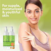 VLCC Almond Honey Deep Nourishing & Skin Brightening Body Lotion - 350ml + 350ml | Buy One Get One | Deep Nourishment, Glowing & Youthful Skin | With Almond Oil, Honey, Cocoa Butter & Aloe Vera.